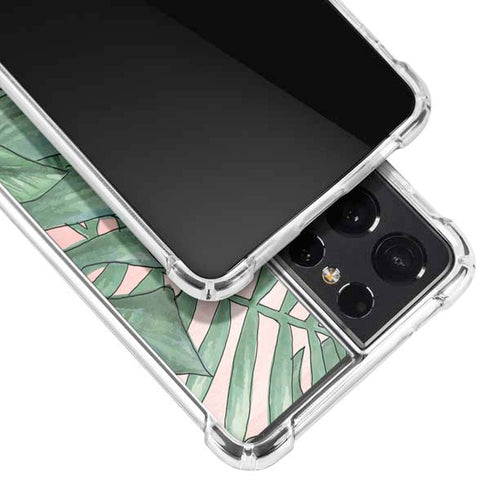 Spring Palm Leaves Galaxy S21 Ultra 5G Clear Case