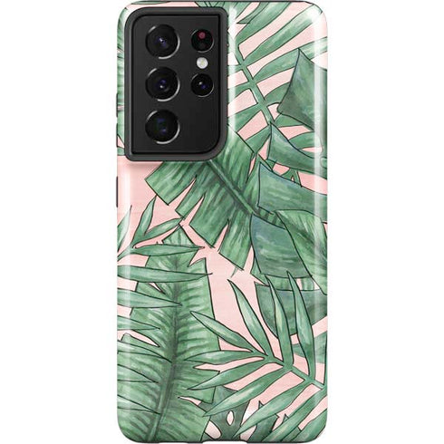 Spring Palm Leaves Galaxy S21 Ultra 5G Pro Case