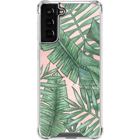 Spring Palm Leaves Galaxy S22 Plus Clear Case