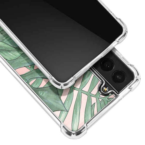 Spring Palm Leaves Galaxy S22 Plus Clear Case