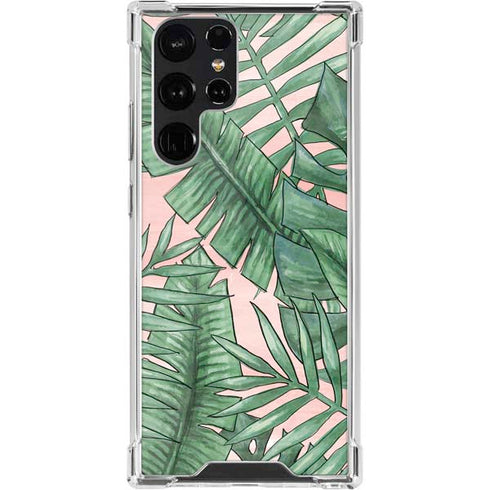 Spring Palm Leaves Galaxy S22 Ultra Clear Case