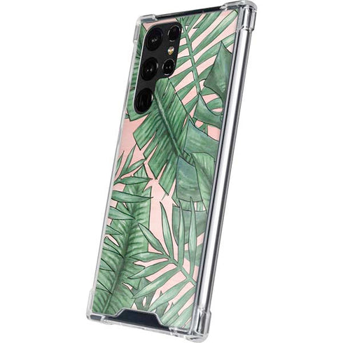 Spring Palm Leaves Galaxy S22 Ultra Clear Case