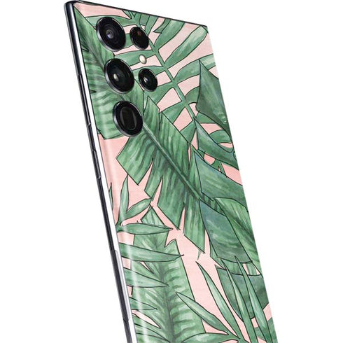 Spring Palm Leaves Galaxy S22 Ultra Skin
