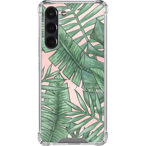 Spring Palm Leaves Galaxy S23 Plus Clear Case