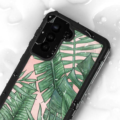 Spring Palm Leaves Galaxy S23 Plus Waterproof Case