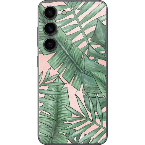 Spring Palm Leaves Galaxy S23 Skin