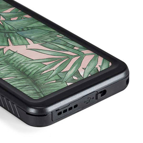 Spring Palm Leaves Galaxy S23 Waterproof Case