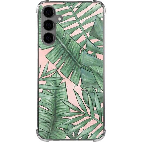 Spring Palm Leaves Galaxy S24 Plus Clear Case