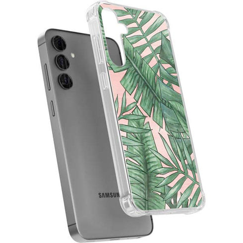 Spring Palm Leaves Galaxy S24 Plus Clear Case