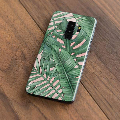 Spring Palm Leaves Galaxy S9 Plus Skin