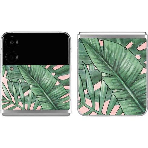 Spring Palm Leaves Galaxy Z Flip4 5G Skin