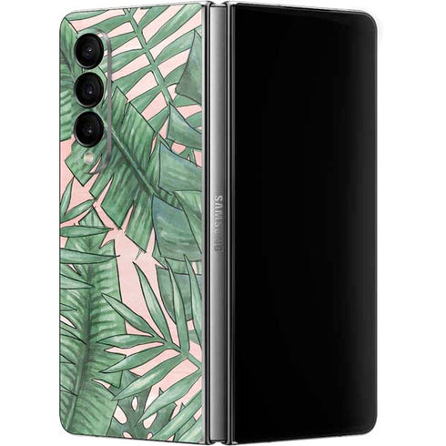 Spring Palm Leaves Galaxy Z Fold4 5G Skin