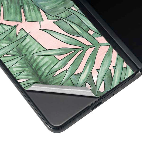 Spring Palm Leaves Galaxy Z Fold4 5G Skin