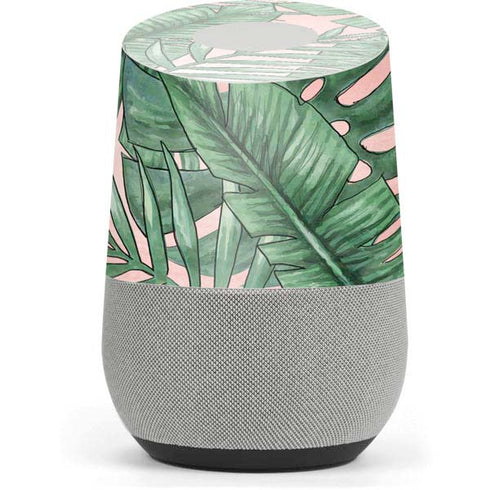 Spring Palm Leaves Google Home Skin