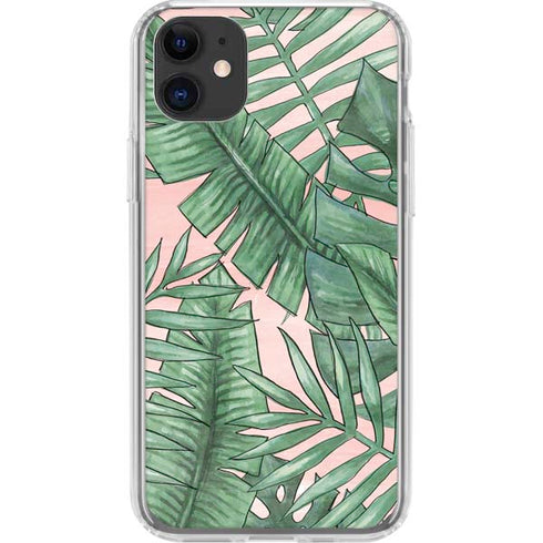 Spring Palm Leaves iPhone 11 Clear Case