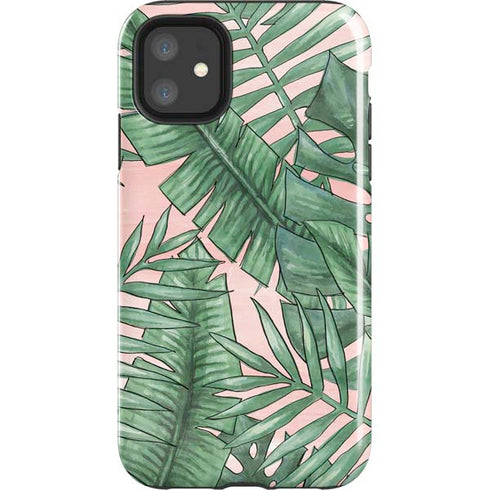 Spring Palm Leaves iPhone 11 Impact Case