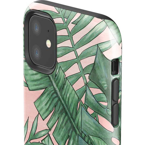Spring Palm Leaves iPhone 11 Impact Case