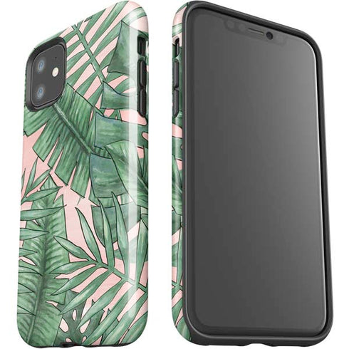 Spring Palm Leaves iPhone 11 Impact Case