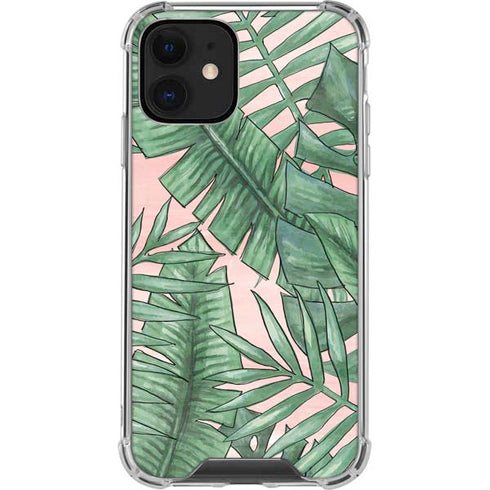 Spring Palm Leaves iPhone 12 Clear Case