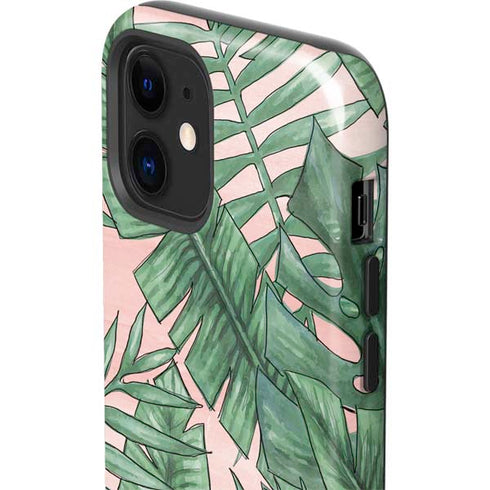 Spring Palm Leaves iPhone 12 Impact Case
