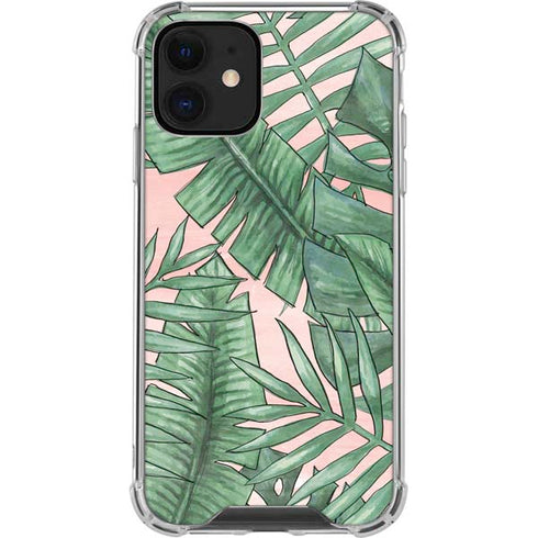 Spring Palm Leaves iPhone 12 Mini Clear Case