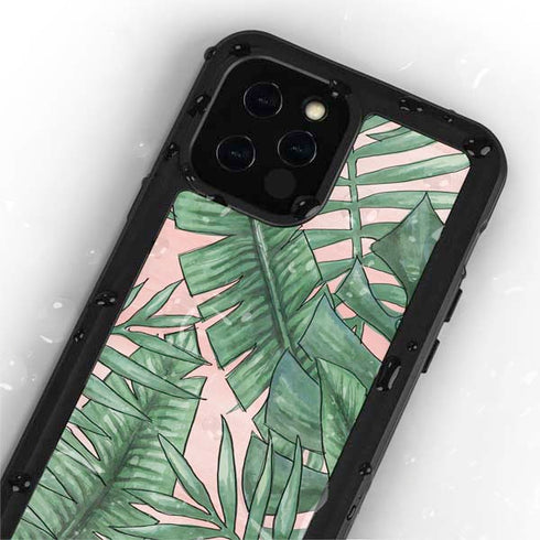 Spring Palm Leaves iPhone 12 Pro Waterproof Case