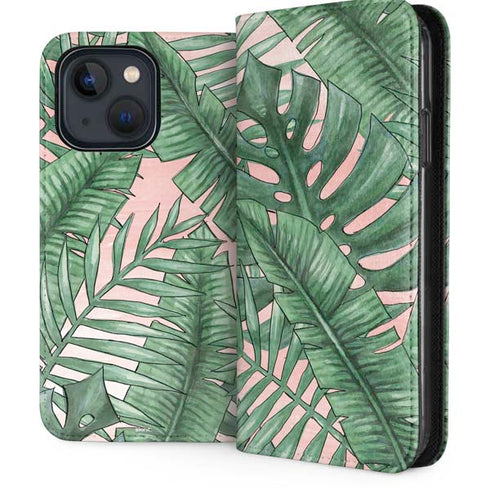 Spring Palm Leaves iPhone 13 Folio Case