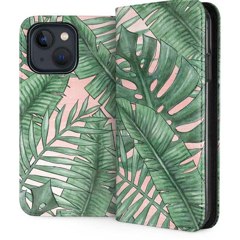 Spring Palm Leaves iPhone 14 Folio Case