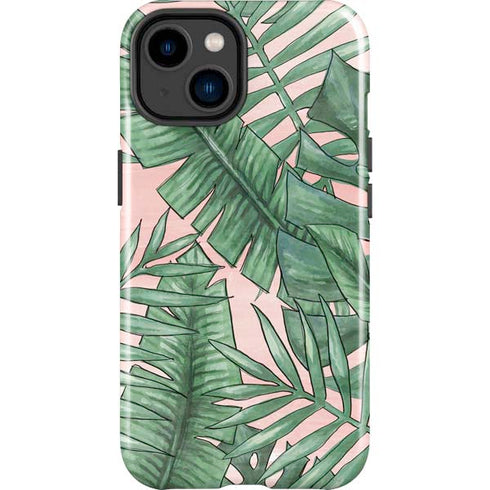 Spring Palm Leaves iPhone 14 Plus Impact Case