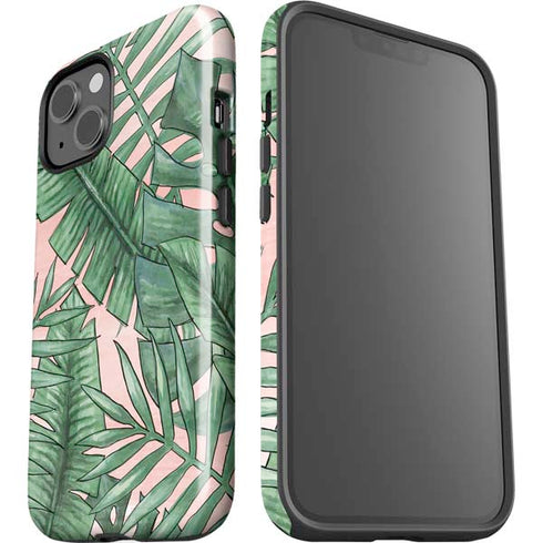 Spring Palm Leaves iPhone 14 Plus Impact Case