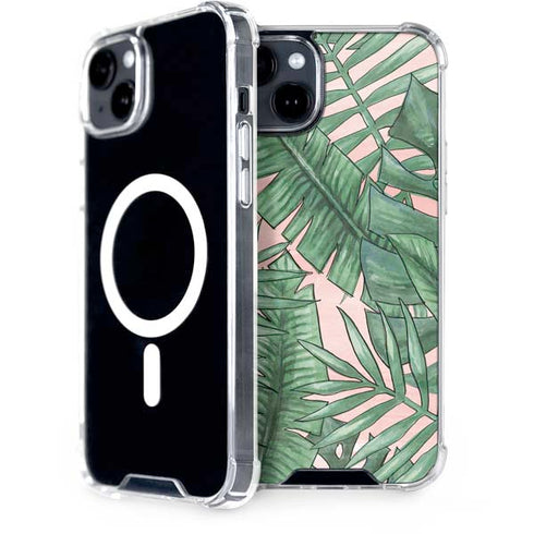 Spring Palm Leaves iPhone 15 Plus MagSafe Case