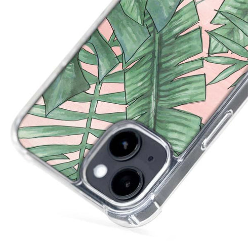 Spring Palm Leaves iPhone 15 Plus MagSafe Case