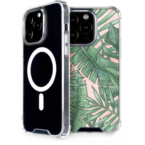 Spring Palm Leaves iPhone 15 Pro MagSafe Case