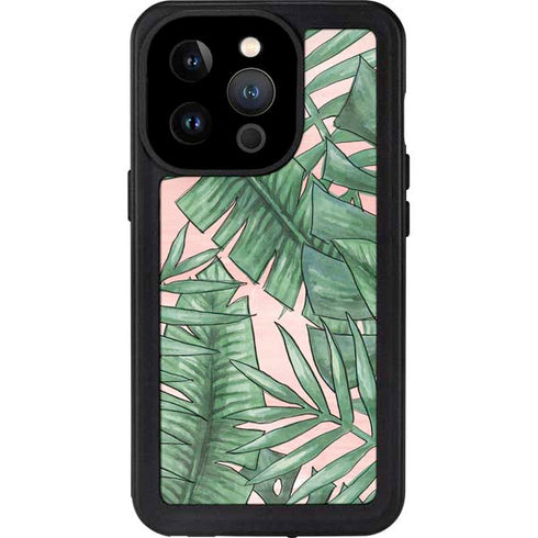 Spring Palm Leaves iPhone 14 Pro Waterproof Case