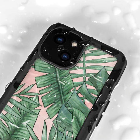 Spring Palm Leaves iPhone 15 Plus Waterproof Case