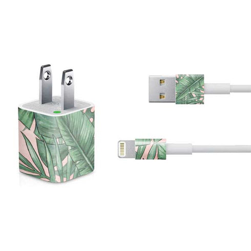 Spring Palm Leaves iPhone Charger (5W USB) Skin