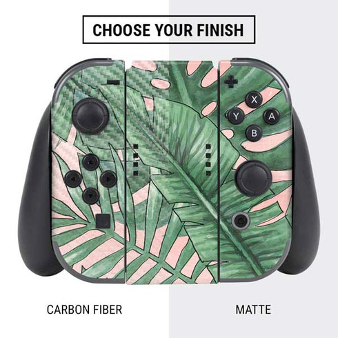 Spring Palm Leaves Nintendo Switch Bundle Skin