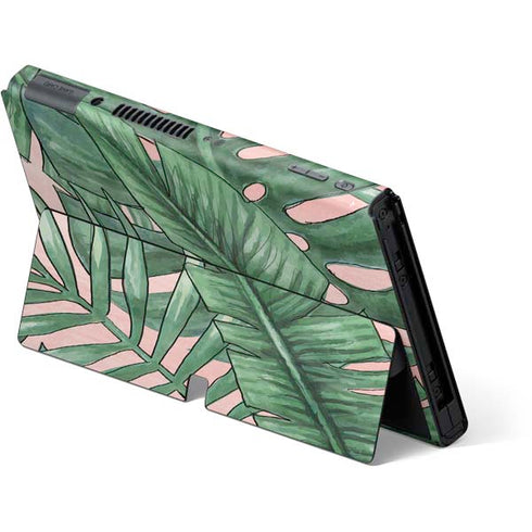 Spring Palm Leaves Nintendo Switch OLED (2021) Skin