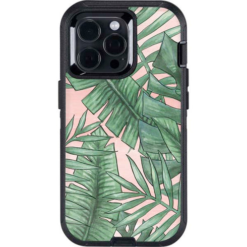 Spring Palm Leaves Otterbox Defender iPhone Skin
