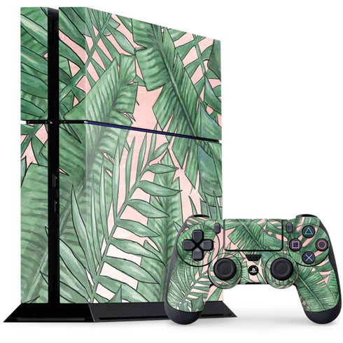 Spring Palm Leaves PS4 Console and Controller Bundle Skin