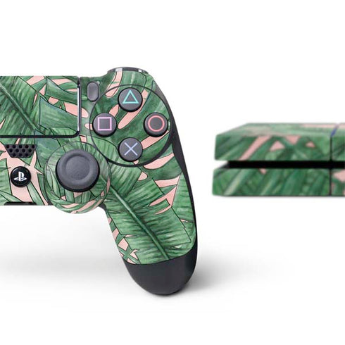 Spring Palm Leaves PS4 Console and Controller Bundle Skin