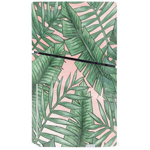 Spring Palm Leaves PS5 Slim Disk Bundle Skin