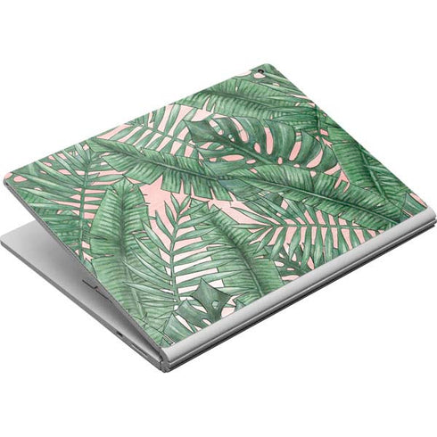 Spring Palm Leaves Surface Book Skin