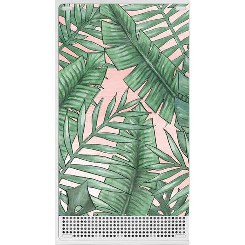 Spring Palm Leaves Xbox Series S Console Skin