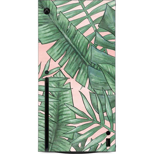 Spring Palm Leaves Xbox Series X Console Skin