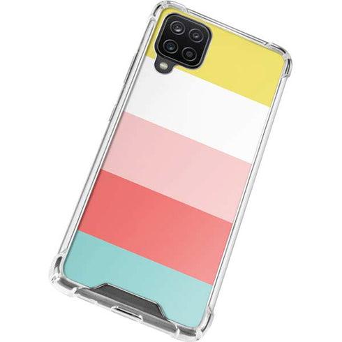 Spring Stripes Galaxy A12 Clear Case