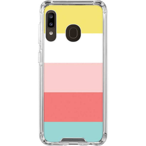 Spring Stripes Galaxy A30 Clear Case