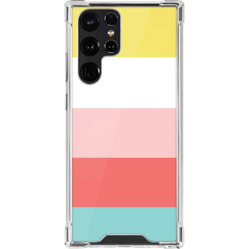 Spring Stripes Galaxy S22 Ultra Clear Case