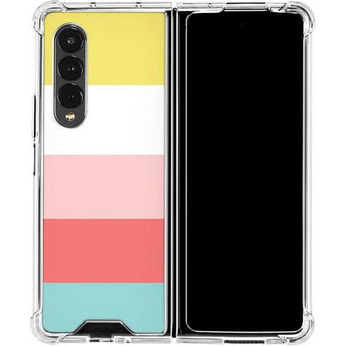 Spring Stripes Galaxy Z Fold4 5G Clear Case