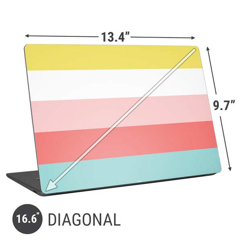 Spring Stripes Universal Laptop 16.6in (13.4 x 9.7in) Skin